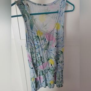 Latched Mama Nursing  Sleeveless Tank with Leaf Print